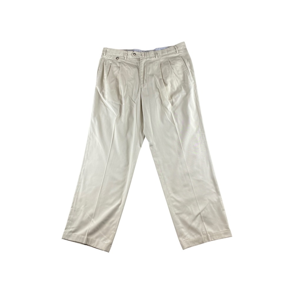 Hathaway Mens Classic‎ Fit Pleated Khaki Chino Pants Size 40